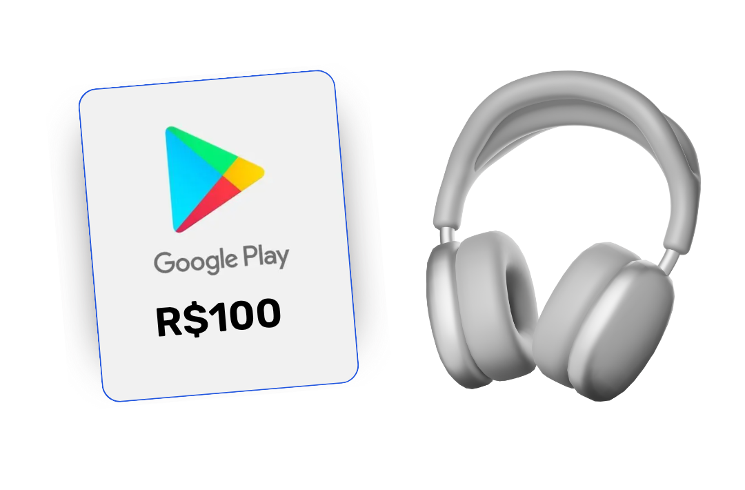 Gift Card R$100 e Headphone premium